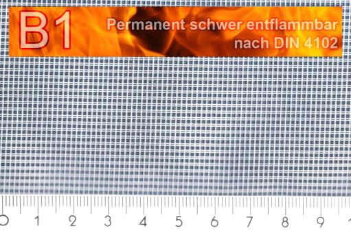 Moskitonetz mit Bleiband - permanent schwer entflammbar - 300 cm - Weiß 