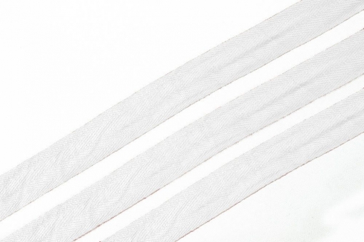Baumwoll-Verstärkungsband - Fischgrat-Köper - 2,5 cm - Meterware Weiß