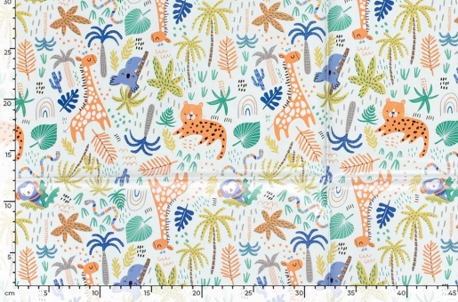 Wachstuch - Bunte Tiere 