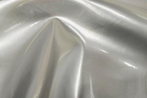 Lackleder-Imitat exklusiv - Bielastisch Silber Metallic