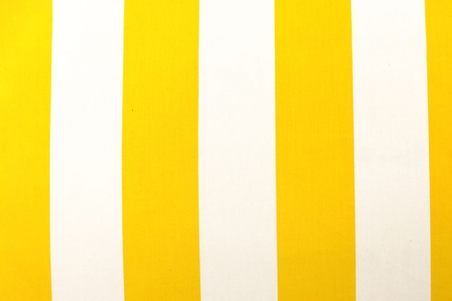 Segeltuch-Stoff - Ibiza Streifen - Gelb/Weiß 