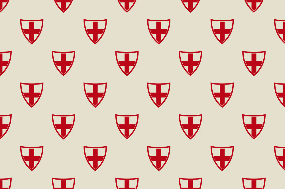 Tipi-Zeltstoff - Ritter-Schild Rot
