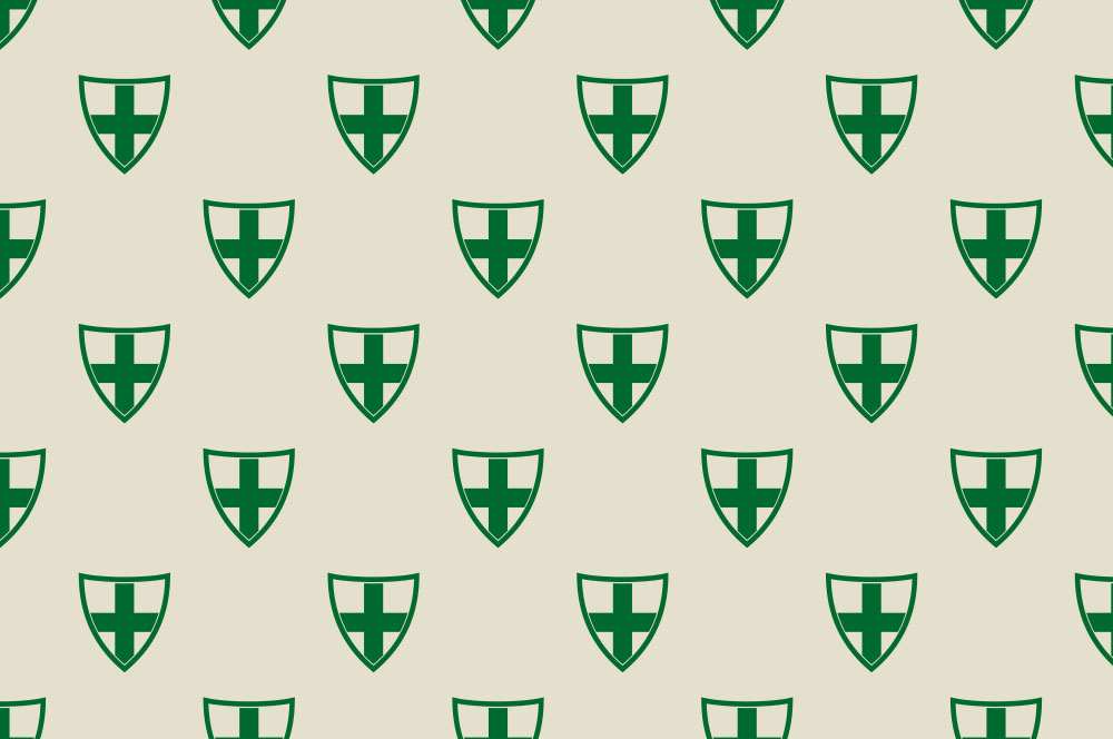 Tipi-Zeltstoff - Ritter-Schild Grün