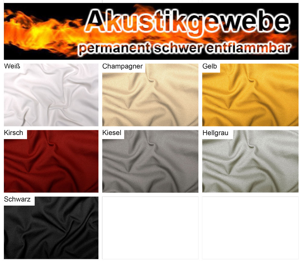 Akustikgewebe - permanent schwer entflammbar - 300 cm 